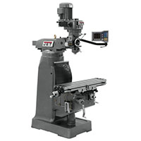 JET 9 x 42 Inch (in) Step Pulley Vertical Milling Machine with 2-Axis ACU-RITE 203 DRO (690283) - 2