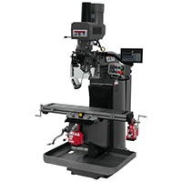 JET JTM-949EVS Milling Machine with 2-Axis Newall DP700 DRO X and Y-Axis Power Feeds and Air Powered Draw Bar (690538) - 2