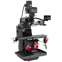 JET JTM-949EVS Milling Machine with 3-Axis (Quill) Newall DP700 DRO and X, Y and Z-Axis Power Feeds (690549)