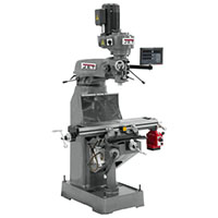 JET 8 x 36 Inch (in) Step Pulley Vertical Milling Machine with 2-Axis Newall DP700 DRO X-Axis Powerfeed (691174) - 2