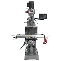 JET 8 x 36 Inch (in) Step Pulley Vertical Milling Machine with 2-Axis Newall DP700 DRO X-Axis Powerfeed (691174) - 3