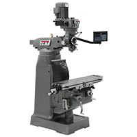 JET 9 x 42 Inch (in) Step Pulley Vertical Milling Machine with 3-Axis (Quill) Newall DP700 DRO (691197) - 3