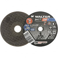 Walter Surface Technologies 3/8 Inch (in) Hole Size 25470 Revolutions per Minute (rpm) Maximum Speed Aluminum Oxide Cut-Off Wheel (70504337)