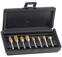 Champion 8 Piece 3/8 Inch (in) Carbide Burr Tap, Die, and Drill Set