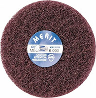 Merit Abrasives 4 Inch (in) Diameter Medium Mounted Scrubber Buffing Wheel (72371792)