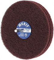 Merit Abrasives 5 Inch (in) Diameter Medium Mounted Scrubber Buffing Wheel (72371875)