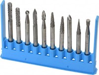 Made In USA 10 Piece 1/8 Inch (in) Shank Burr Tungsten Carbide Tap, Die, and Drill Set (73242273)