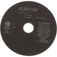 Norton® 1-1/4 Inch (in) Hole Size 6550 Revolutions per Minute (rpm) Maximum Speed Aluminum Oxide Cut-Off Wheel (75864272)