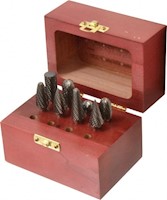 Atrax 8 Piece, 1/4 Inch (in) Shank Burr Tungsten Carbide Multiple Head Shape Tap, Die, and Drill Set