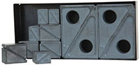 Gibraltar 11 Piece 1 Inch (in) Wide Blocks 3/4 to 6 Inch (in) Hight Steel Step Block Kit