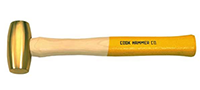 Cook 1-3/4 Inch (in) Face Diameter Non-Sparking Brass Hammer (98-002-028)