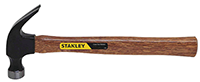 Stanley 4-3/8 Inch (in) Head Length Hickory Handle Curve Claw Nailing Hammer (98-020-072)