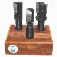 APT 3 Piece 1-1/4 Inch (in), 1-1/2 Inch (in), 2 Inch (in) Tri-Dex Indexable End Mill Set (EMV1000)