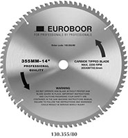 Euroboor 14 Inch (in) Size Saw Blade (130.355/80)