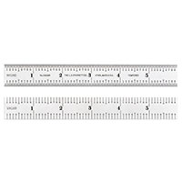 Starrett EDP 52652 - 11-436-3, 6 Inch (in) Size C606R-6 with Inch Graduations Steel Ruler