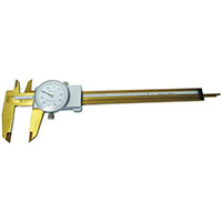 Precise 6 Inch (in) Tin Coated Stainless Steel Dial Caliper (CDT-600)