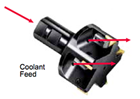 APT 2 Inch (in) x 1 Inch (in) Coolant Fed Tri-Dex Indexable End Mill (EMC20-1)