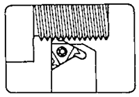 Carmex 3/4 Inch (in) Shank SER0750-K16 Turning External Threading Tool Holder (22-418-001) - 2