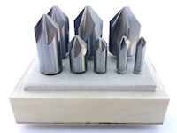 Precise 1/4-1 Inch (in) Size and 8 Piece 82 Degree Angle 6 Flute Chatterless Countersink Set - 2