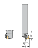 Walter Tools 6 Inch (in) Overall Length (OAL) - DCKNR20-5D External Indexable D-Clamp Right Hand Tool Holder (25-100-545) - 2