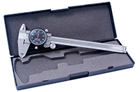 Precise 6 Inch (in) Range Economy Black Face Dial Caliper (4100-0201) - 2