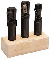 APT 3 Piece 1-1/4 Inch (in), 1-1/2 Inch (in), 2 Inch (in) Tri-Dex Indexable End Mill Set (EM750)