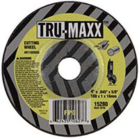 TRU-MAXX 4-1/2 Inch (in) Diameter and 13580 Revolutions per Minute (rpm) Maximum Speed Cut-Off Wheel (64-162-1)