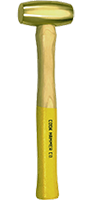 Cook 1-1/8 Inch (in) Face Diameter Non-Sparking Brass Hammer (BHC-702)