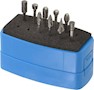 Made In USA 9 Piece 1/8 Inch (in) Shank Burr Solid Carbide Tap, Die, and Drill Set
