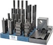TE-CO® 11/16 Inch (in) Table T-Slot and 5/8-11 Stud Size 50 Piece Fixturing Step Block and Clamp Set (06945067)