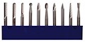 M.A. Ford 10 Piece, 1/8 Inch (in) Shank Burr Tungsten Carbide Multiple Head Shape Tap, Die, and Drill Set