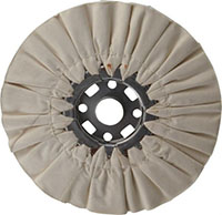 Divine Brothers Co. 10 Inch (in) Diameter and 1/2 Inch (in) Thickness Ventilated Bias Cut Unmounted Buffing Wheel (00534768)
