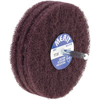 Merit Abrasives 4 Inch (in) Diameter Medium Mounted Scrubber Buffing Wheel (72371818)